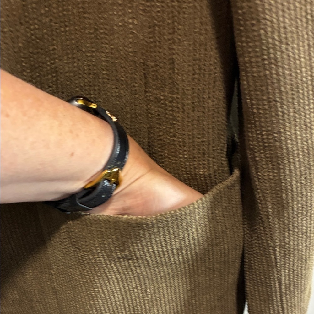 Max Mara Wool Blend Blazer Size 10 Khaki Brown Designer Jacket - Picture 5 of 9
